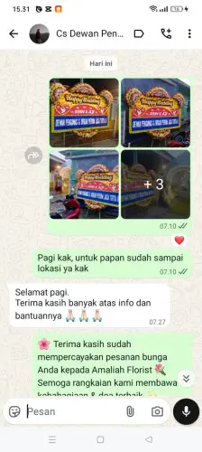 Testimonial Papan Bunga Pernikahan rahayu