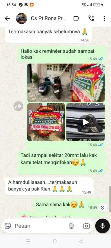 Testimonial Papan Bunga rahayu